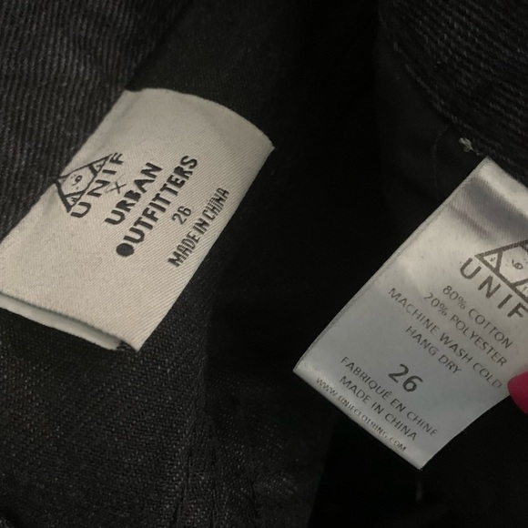 UNIF x UO black high waisted Twerk Jeans - Picture 9 of 10